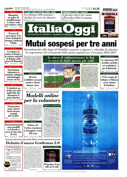 Italia oggi : quotidiano di economia finanza e politica